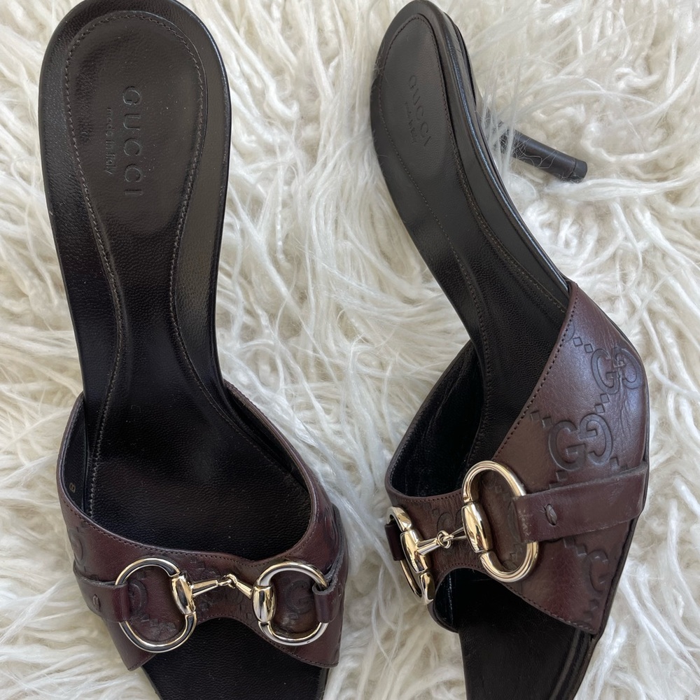 Authentic Gucci horsebit monogrammed mules! - Picture 6 of 7